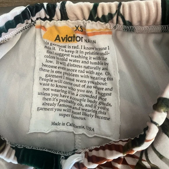 Aviator Nation Jungle Print velvet Pant RARE - Picture 3 of 6